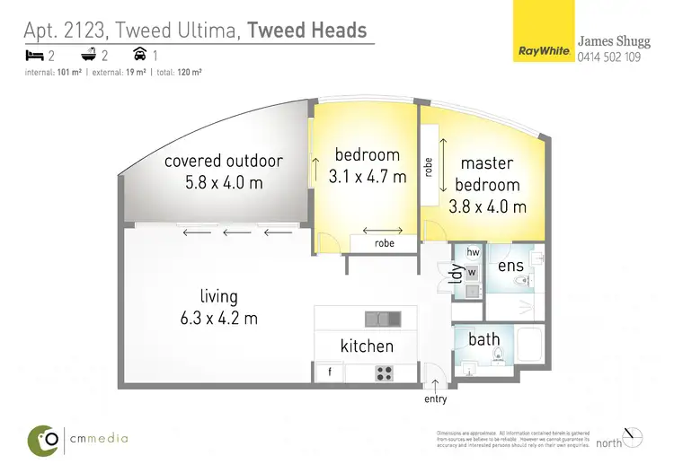 Floorplan of Homely unit listing, 2123/14-22 Stuart Street, Tweed Heads NSW 2485