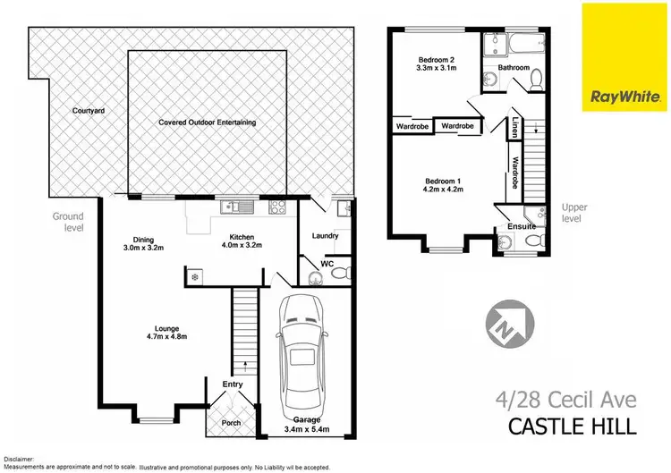 Floorplan of Homely townhouse listing, 4/28-32 Cecil Avenue, Castle Hill NSW 2154