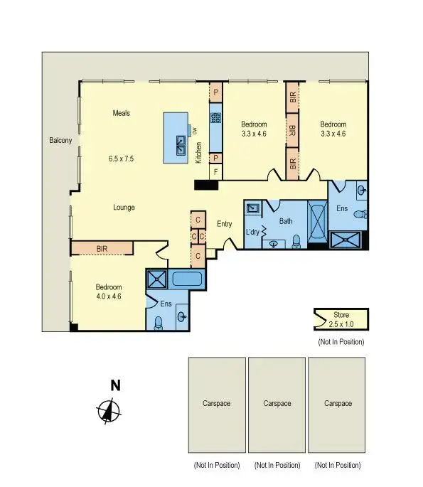 Floorplan of Homely apartment listing, 1601/572 St Kilda Road, Melbourne VIC 3004