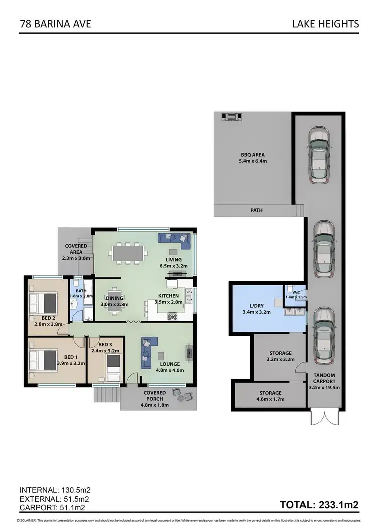 Floorplan of Homely house listing, 78 Barina Avenue, Lake Heights NSW 2502