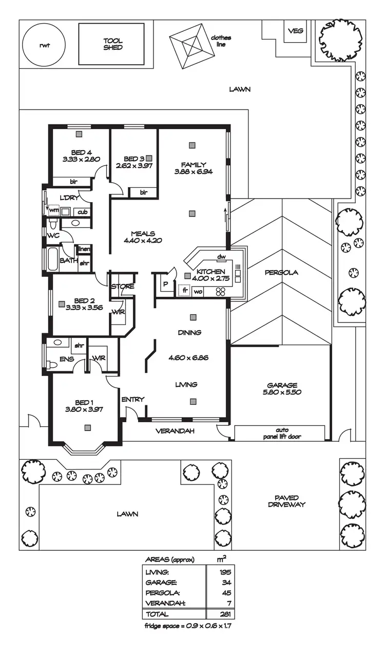 Floorplan of Homely house listing, 28 Enterprise Circuit, Andrews Farm SA 5114