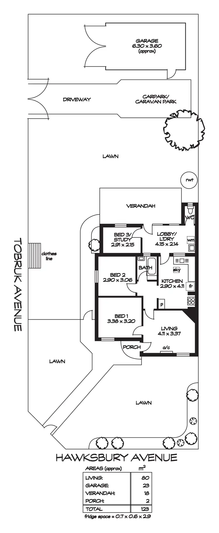 Floorplan of Homely house listing, 30 Hawkesbury Avenue, Kilburn SA 5084