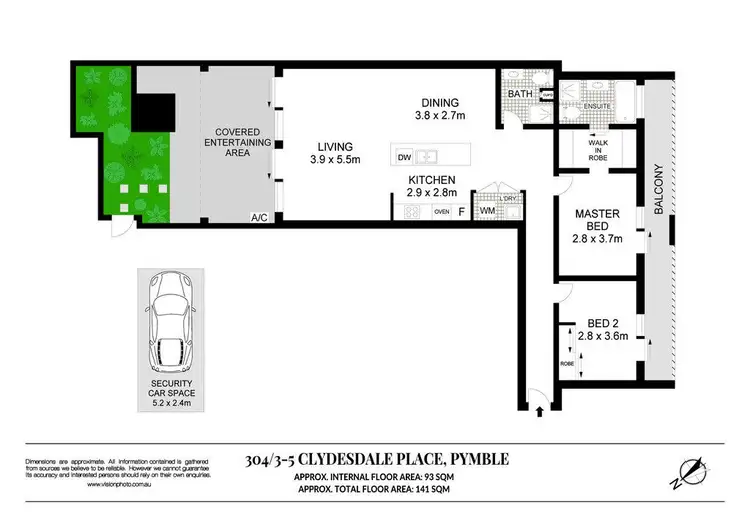 Floorplan of Homely unit listing, 304/3-5 Clydesdale Place, Pymble NSW 2073