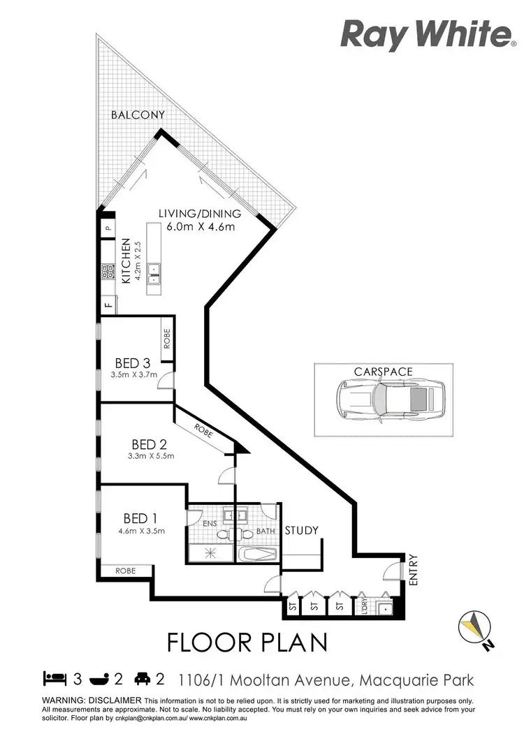 Floorplan of Homely apartment listing, 1106/1 Mooltan Avenue, Macquarie Park NSW 2113
