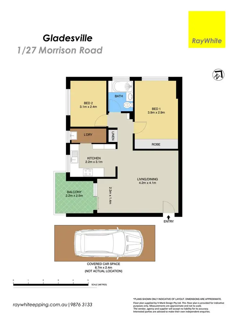 Floorplan of Homely unit listing, 1/27 Morrison Road, Gladesville NSW 2111