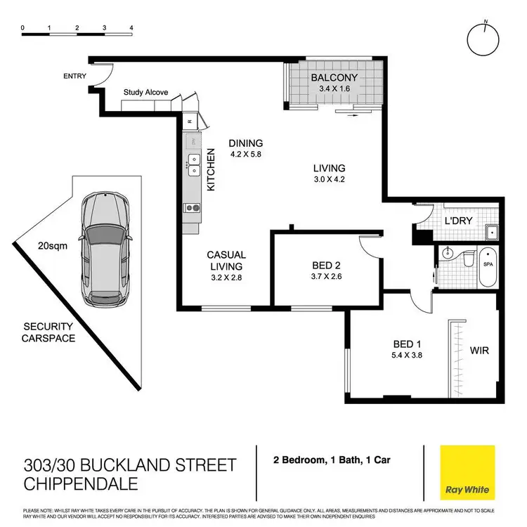 Floorplan of Homely apartment listing, 303/30 Buckland Street, Chippendale NSW 2008