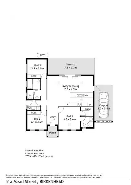 Floorplan of Homely house listing, 51A Mead Street, Birkenhead SA 5015