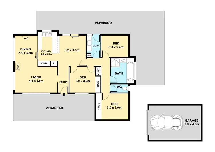 Floorplan of Homely house listing, 159 Princess Road, Corio VIC 3214