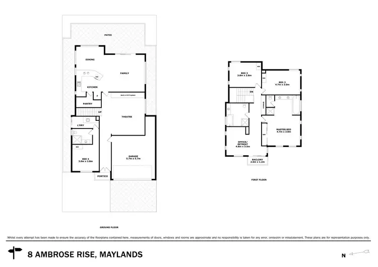 Floorplan of Homely house listing, 8 Ambrose Rise, Maylands WA 6051