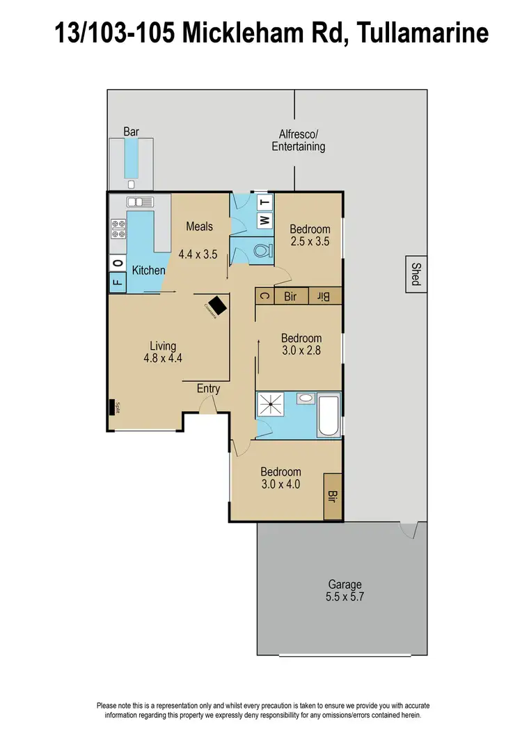 Floorplan of Homely unit listing, 13/103-105 Mickleham Road, Tullamarine VIC 3043