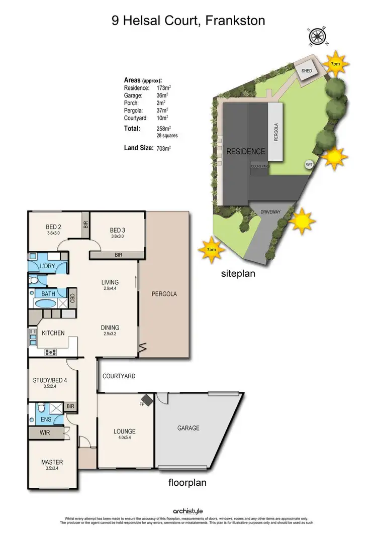 Floorplan of Homely house listing, 9 Helsal Court, Frankston VIC 3199