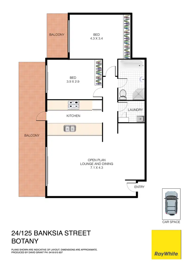 Floorplan of Homely apartment listing, 24/125 Banksia Street, Botany NSW 2019