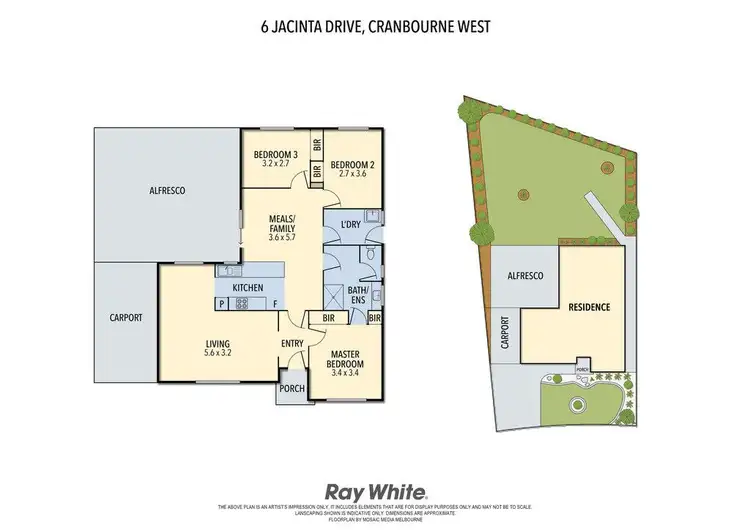 Floorplan of Homely house listing, 6 Jacinta Drive, Cranbourne West VIC 3977