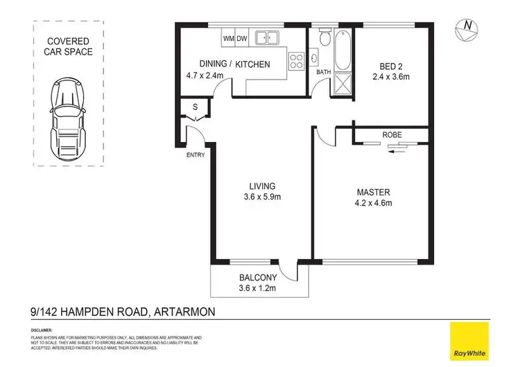 Floorplan of Homely apartment listing, 9/142 Hampden Road, Artarmon NSW 2064