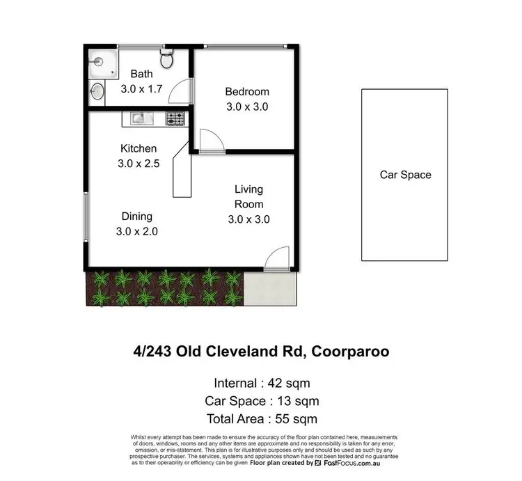 Floorplan of Homely unit listing, 4/243 Old Cleveland Road, Coorparoo QLD 4151