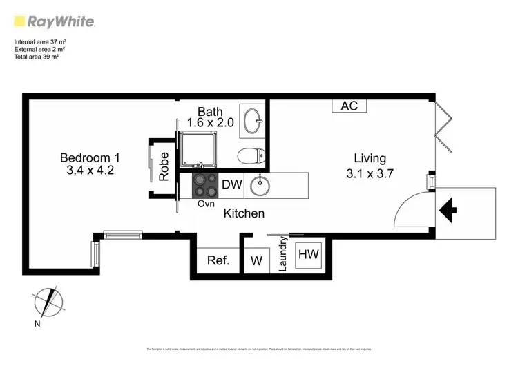 Floorplan of Homely apartment listing, 1a/162 High Street, Windsor VIC 3181