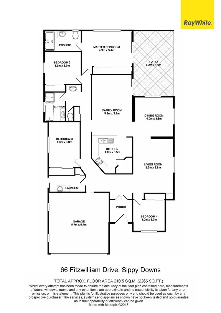 Floorplan of Homely house listing, 66 Fitzwilliam Drive, Sippy Downs QLD 4556