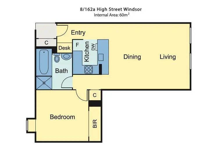 Floorplan of Homely apartment listing, 8/162a High Street, Windsor VIC 3181