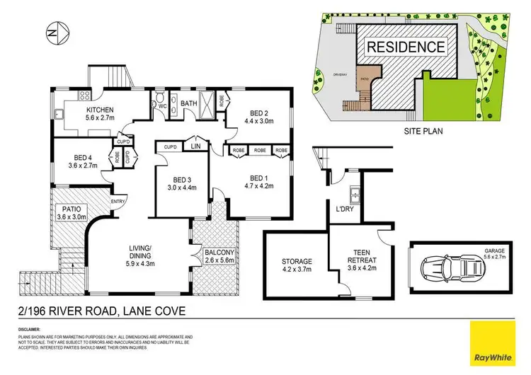 Floorplan of Homely apartment listing, 2/196 River Road, Lane Cove NSW 2066