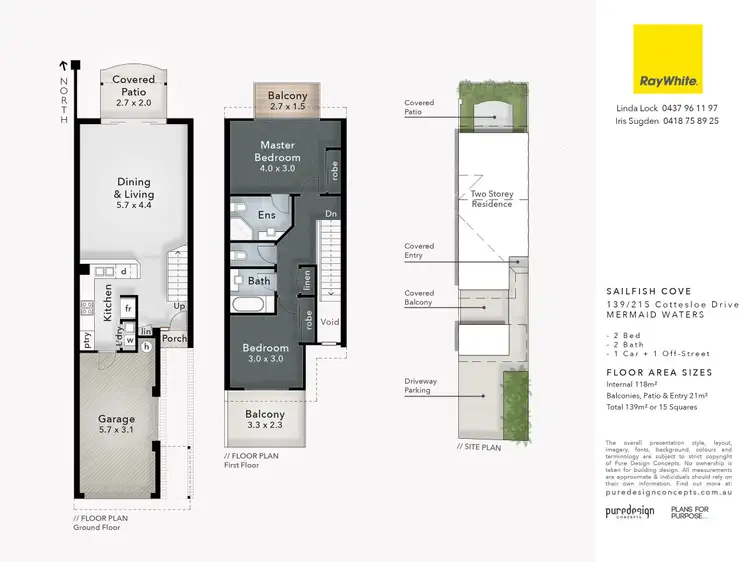 Floorplan of Homely unit listing, 139/215 Cottesloe Drive, Mermaid Waters QLD 4218
