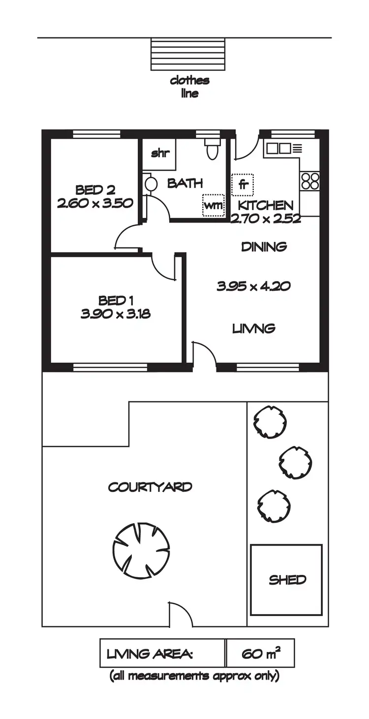 Floorplan of Homely unit listing, 16/415 Churchill Road, Kilburn SA 5084