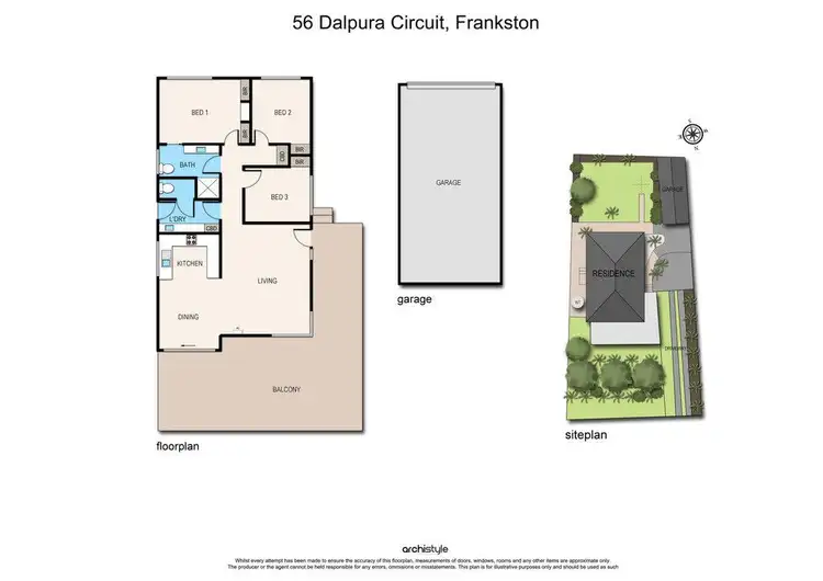 Floorplan of Homely house listing, 56 Dalpura Circuit, Frankston VIC 3199