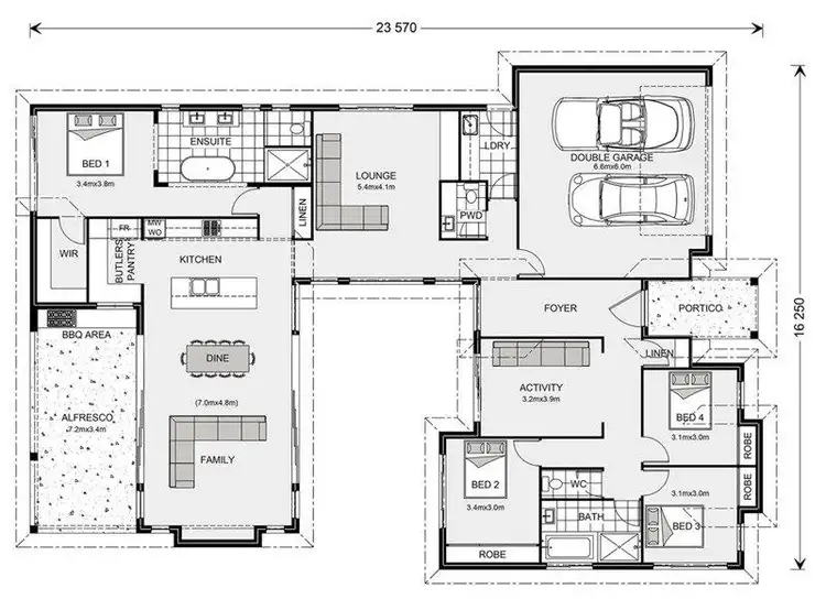 Floorplan of Homely house listing, 21 Bedarra Crescent, Burpengary East QLD 4505
