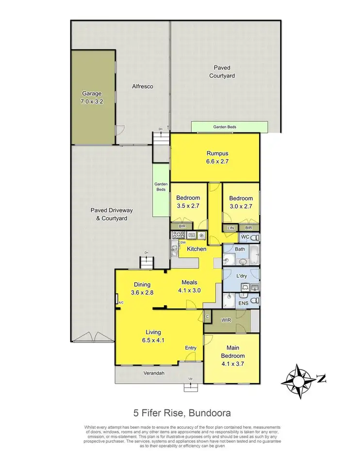 Floorplan of Homely house listing, 5 Fifer Rise, Bundoora VIC 3083