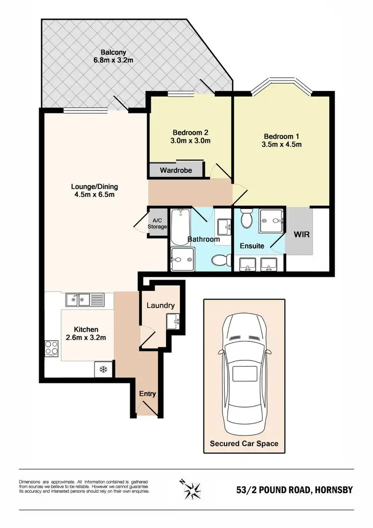 Floorplan of Homely unit listing, 53/2 Pound Road, Hornsby NSW 2077