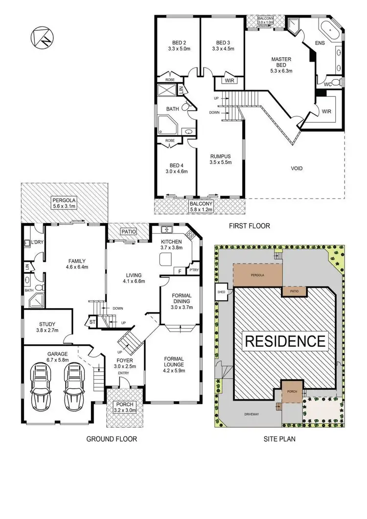 Floorplan of Homely house listing, 9 Brookfield Way, Castle Hill NSW 2154