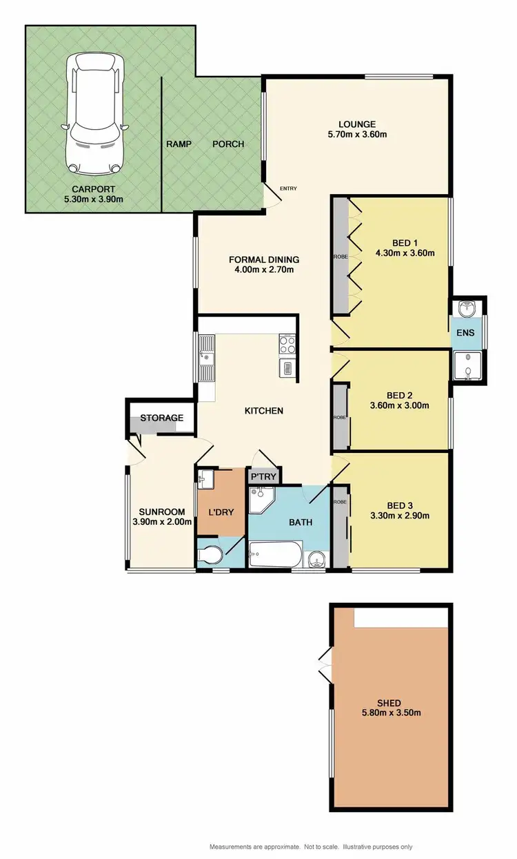 Floorplan of Homely house listing, 133 Anderson Street, Euroa VIC 3666
