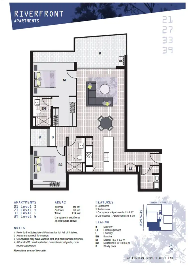 Floorplan of Homely apartment listing, 21/48 Kurilpa Street, West End QLD 4101