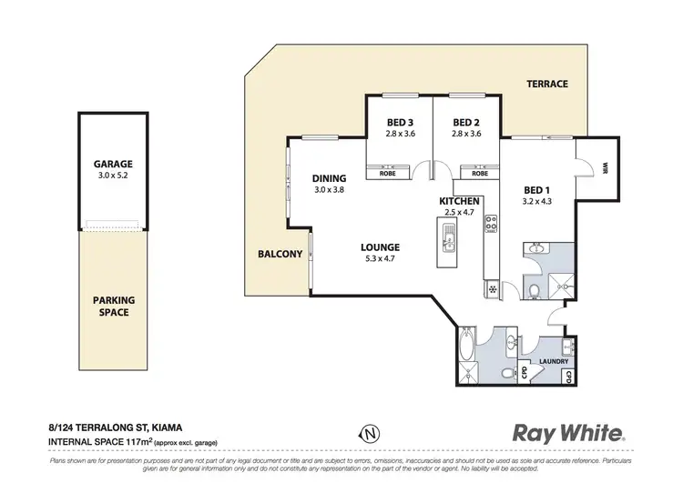 Floorplan of Homely unit listing, 8/124 Terralong Street, Kiama NSW 2533