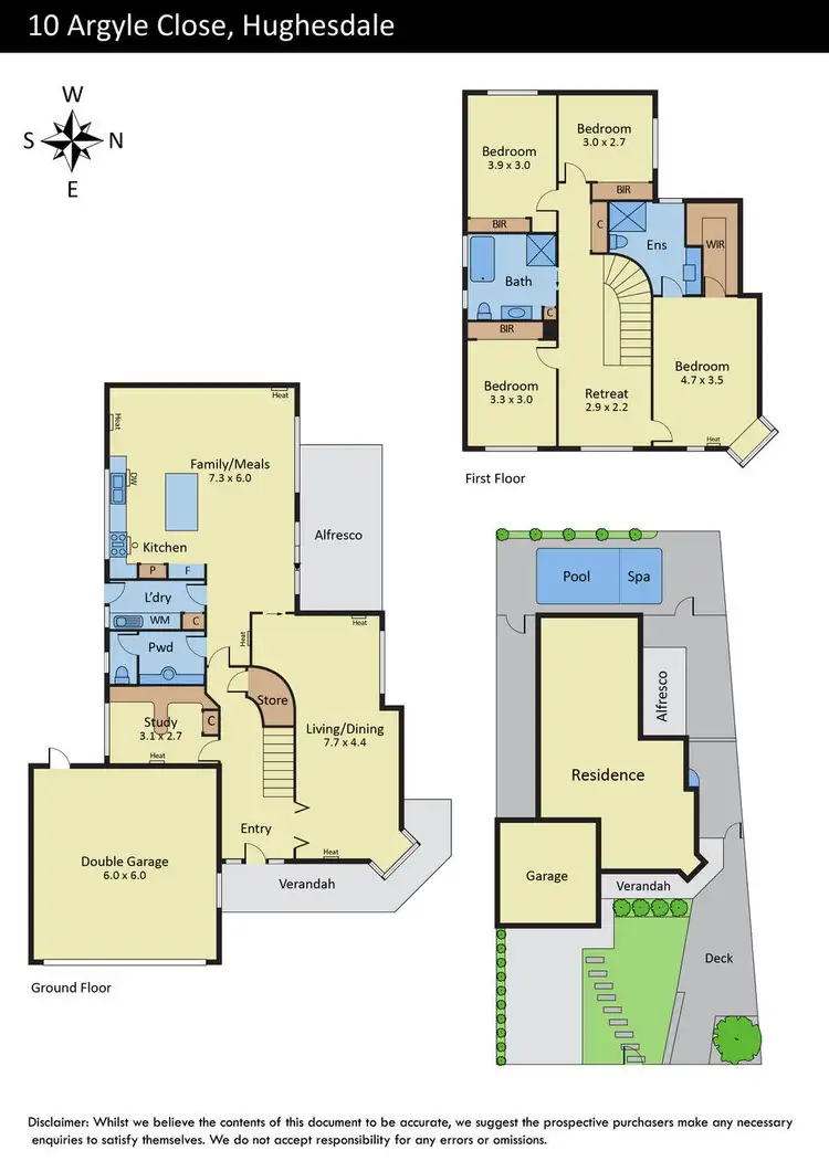 Floorplan of Homely house listing, 10 Argyle Close, Hughesdale VIC 3166