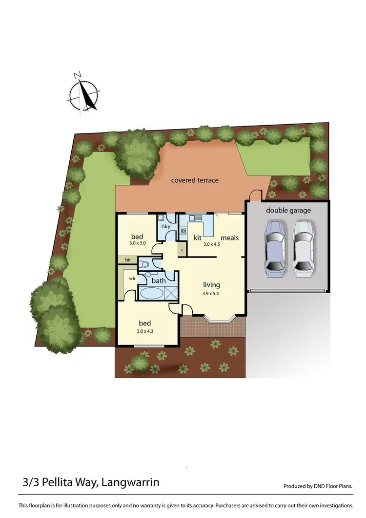 Floorplan of Homely unit listing, 3/3 Pellita Way, Langwarrin VIC 3910
