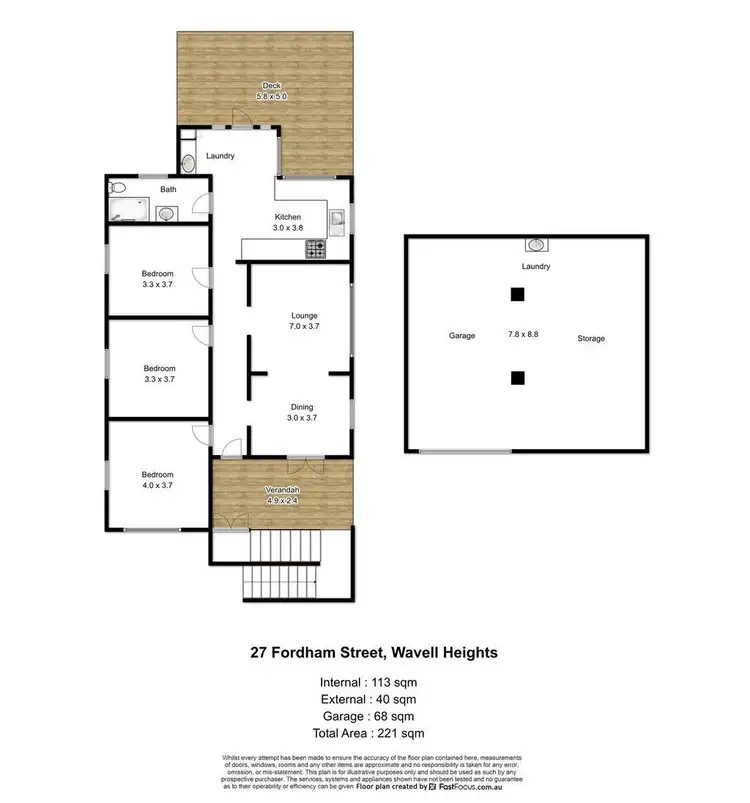Floorplan of Homely house listing, 27 Fordham Street, Wavell Heights QLD 4012