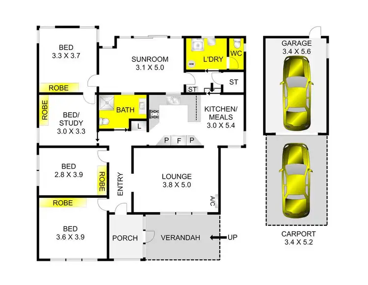 Floorplan of Homely house listing, 4 Bohan Grove, Belmont VIC 3216