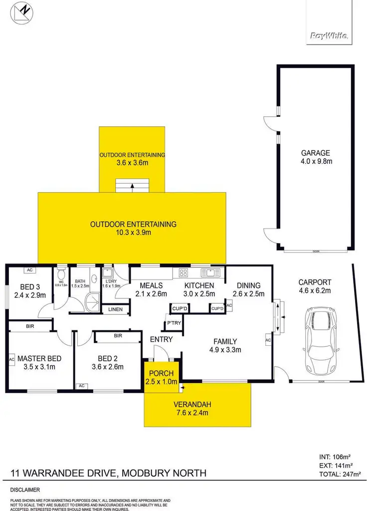 Floorplan of Homely house listing, 11 Warrandee Drive, Modbury North SA 5092