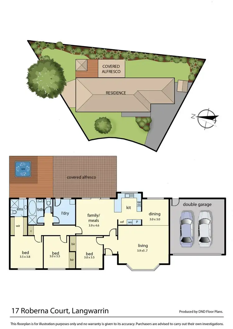 Floorplan of Homely house listing, 17 Roberna Court, Langwarrin VIC 3910