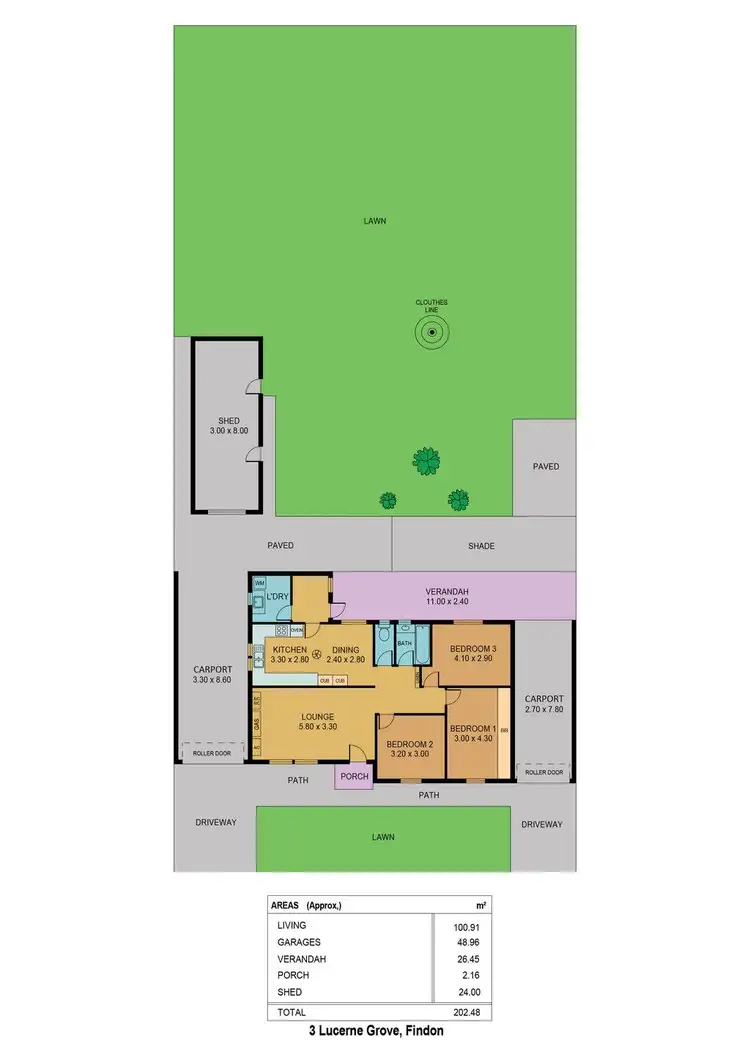 Floorplan of Homely house listing, 3 Lucerne Grove, Findon SA 5023