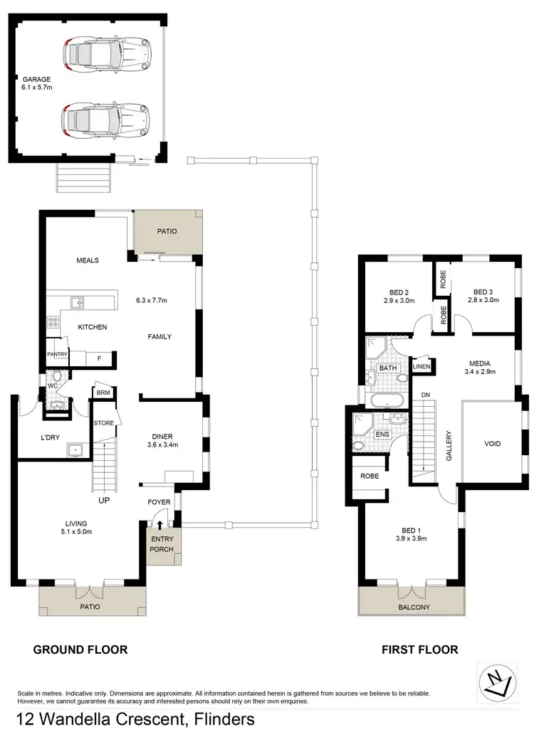 Floorplan of Homely house listing, 12 Wandella Crescent, Flinders NSW 2529