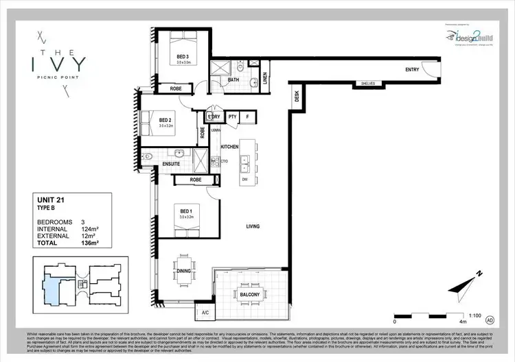 Floorplan of Homely unit listing, 21/26-28 Picnic Point Esplanade, Maroochydore QLD 4558