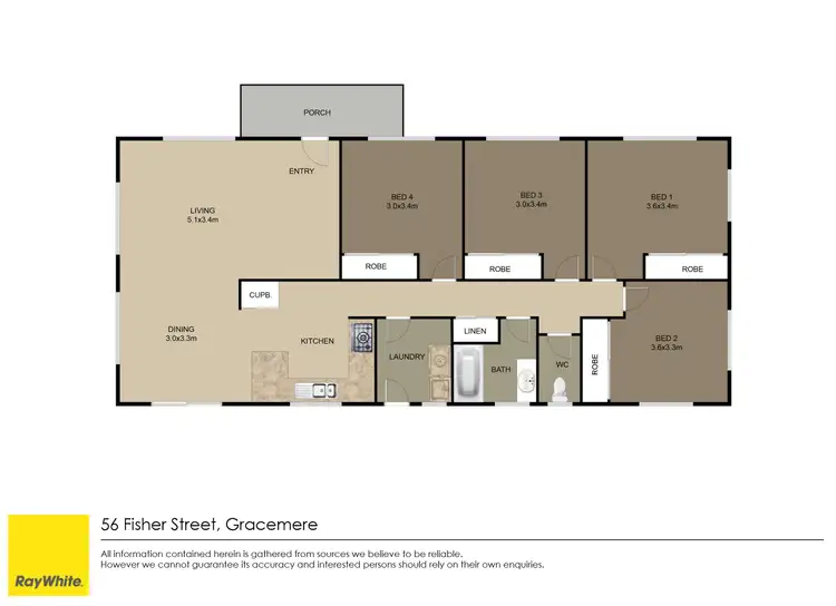 Floorplan of Homely house listing, 56 Fisher Street, Gracemere QLD 4702