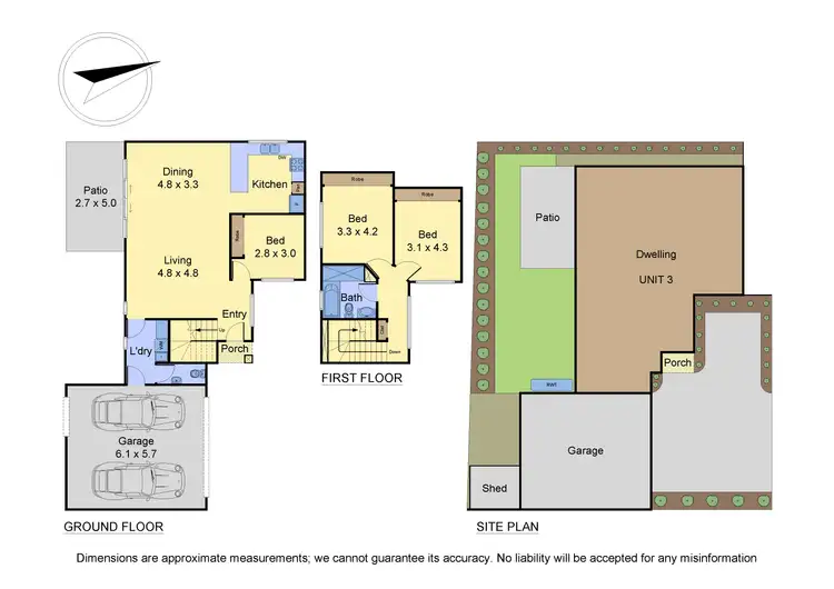 Floorplan of Homely townhouse listing, 3/8 Wendover Avenue, Bayswater North VIC 3153