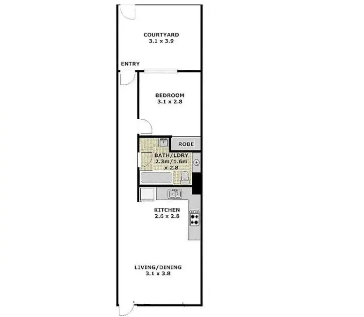 Floorplan of Homely apartment listing, 220/243 Pyrmont Street, Pyrmont NSW 2009
