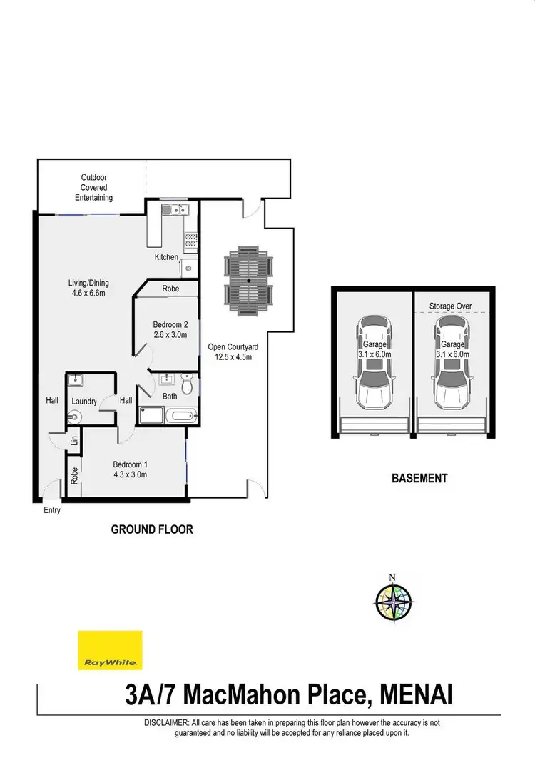 Floorplan of Homely unit listing, 3A/7 MacMahon Place, Menai NSW 2234