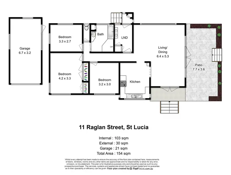 Floorplan of Homely house listing, 11 Raglan Street, St Lucia QLD 4067