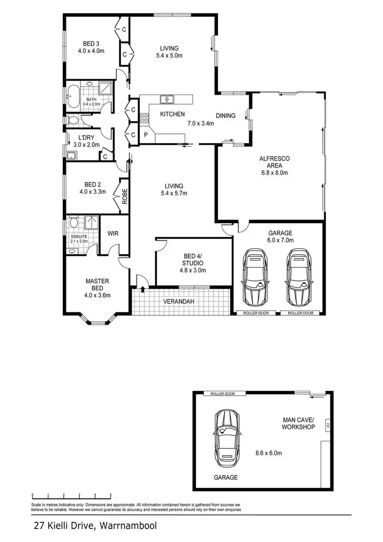 Floorplan of Homely house listing, 27 Kielli Drive, Warrnambool VIC 3280