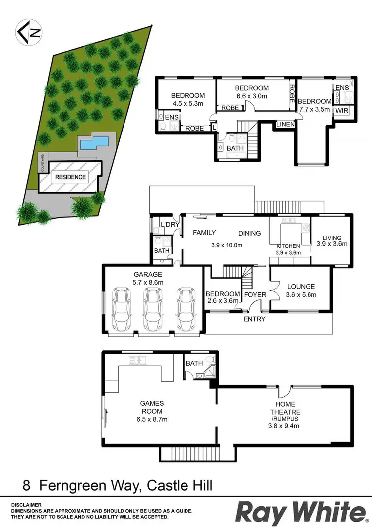 Floorplan of Homely house listing, 8 Ferngreen Way, Castle Hill NSW 2154