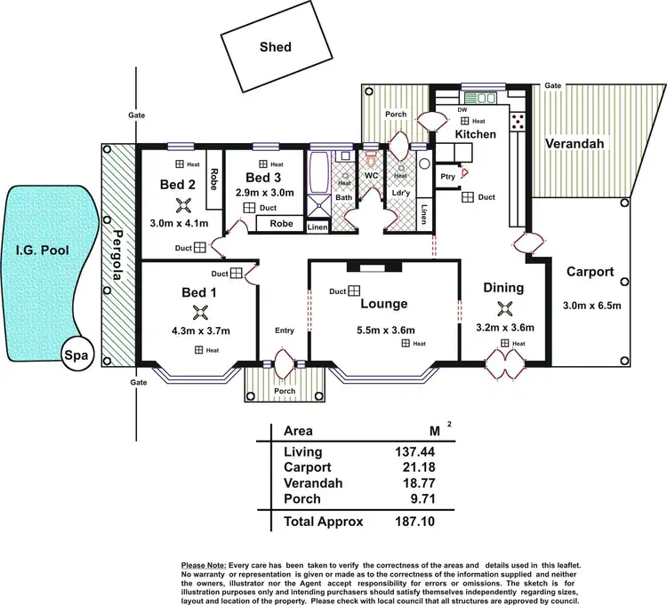 Floorplan of Homely house listing, 3 Bindana Avenue, Salisbury Park SA 5109